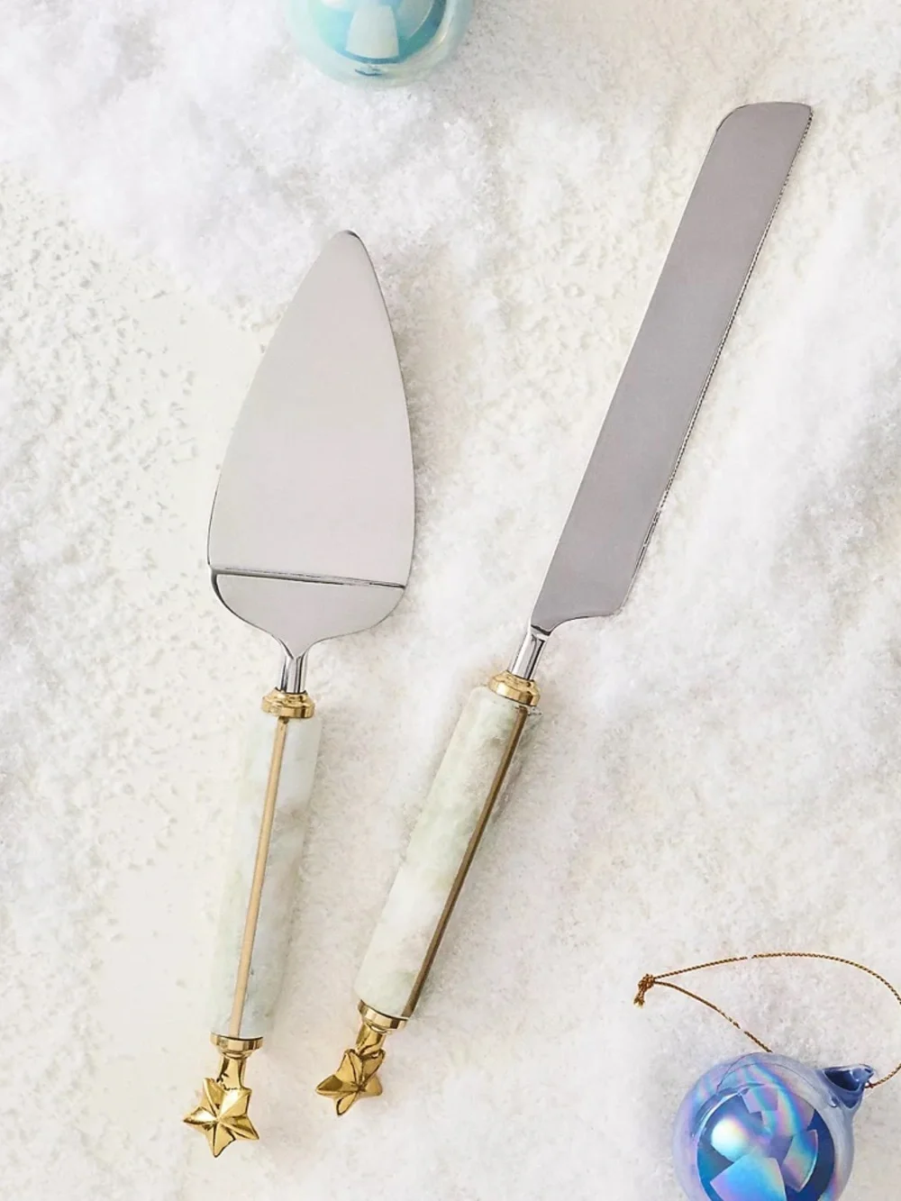 NWT Anthropologie New York City Ballet Marble Cake Serve Set